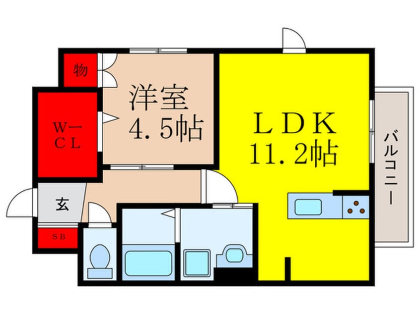 間取図 グロリア江坂