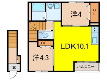 間取図 アルバ西岡本