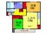 プランド－ル若江Ａ棟 2LDKの間取り