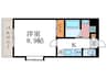 リーブル 1Kの間取り