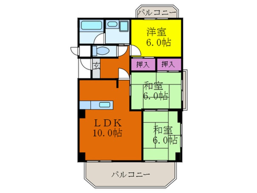 間取図 三杉プチシャトウ