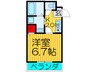 ウィンズコ－トⅡ 1Kの間取り