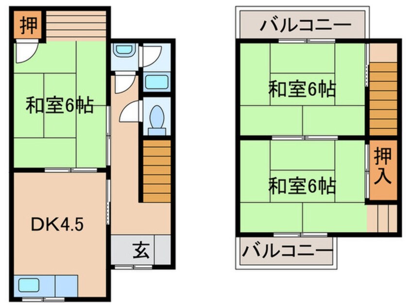 間取図 紺屋貸家(南塚口町8丁目39-8)