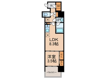 間取図 ＢＰＲレジデンス大阪本町Ｑ
