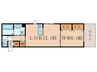 ジュメイラＫＹＯＴＯ２ 1LDKの間取り