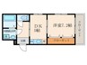 プロスパー尼崎 1DKの間取り