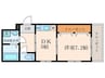 プロスパー尼崎 1DKの間取り