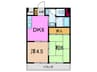 木元マンション 2DKの間取り