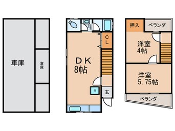 間取図 亀井町４丁目借家