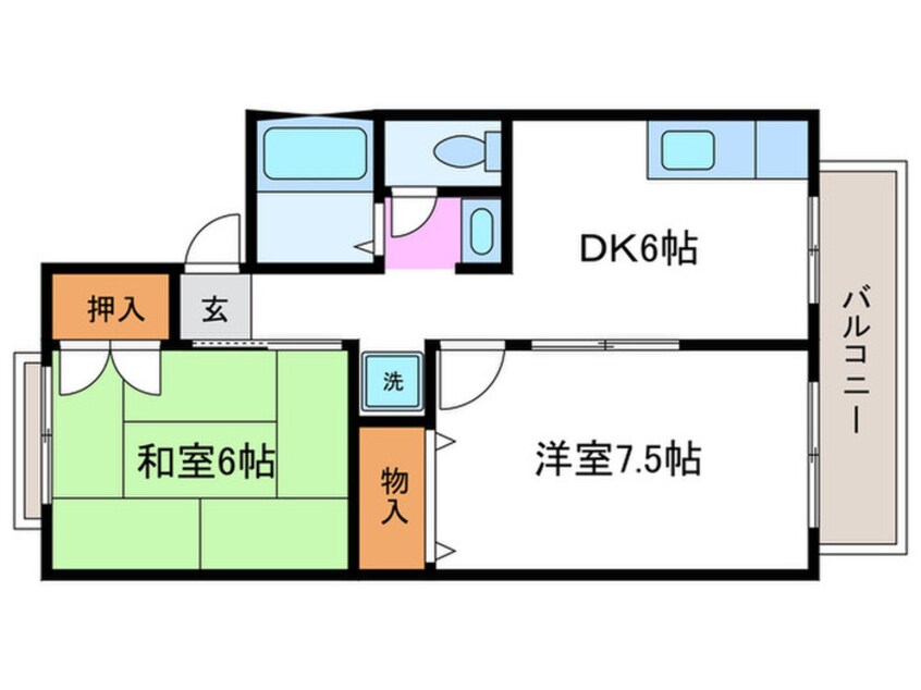 間取図 セジュ－ル松室