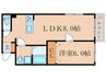 墨染コーポ 1LDKの間取り