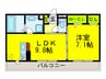 クリサンテーモ 1LDKの間取り