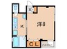 北風マンション 1Kの間取り