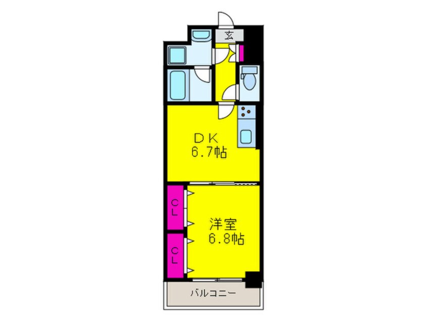 間取図 フランディルりんくうⅡ