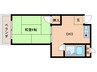五月ヶ丘ハイツ　辻 1DKの間取り