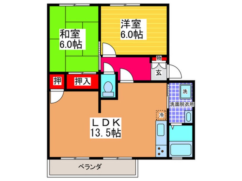 間取図 メゾン・ウィステＢ棟