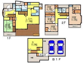 間取図 佐竹台貸家