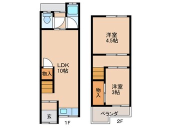 間取図 高柳7丁目テラスハウス