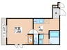 フジパレス三国ヶ丘I番館 1Kの間取り