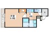 フジパレス三国ヶ丘I番館 1Kの間取り