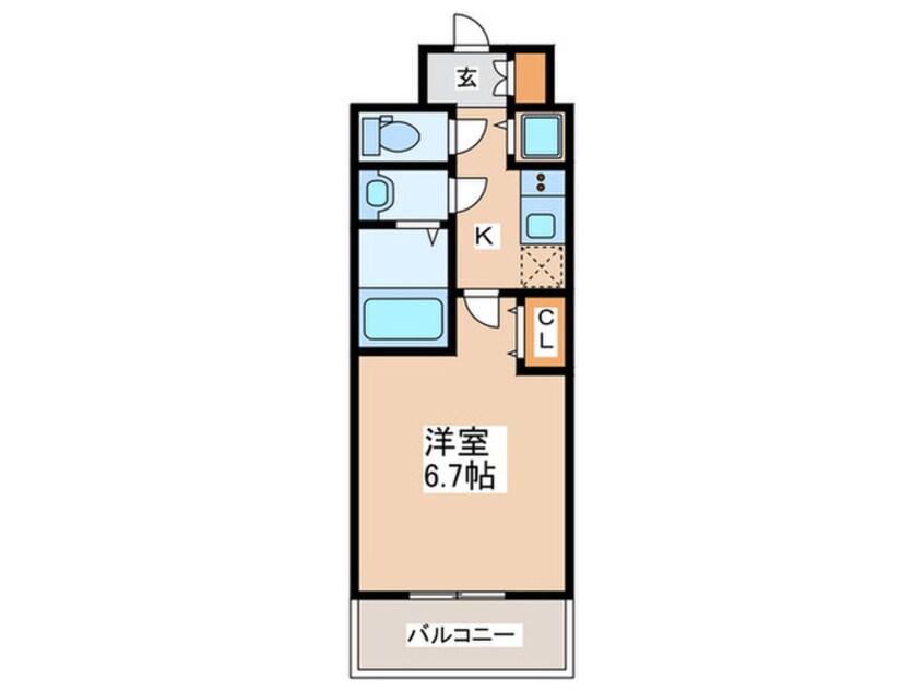 間取図 アドバンス難波西アクア(302)