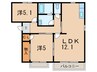 エスト芦屋Ａ 2LDKの間取り