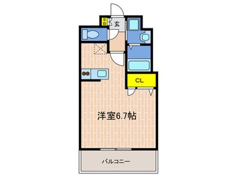 間取図 プレサンス三宮東ｱﾙﾊﾞ-ﾅ(204)