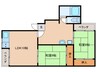 シャルル香里園（４０１） 2LDKの間取り
