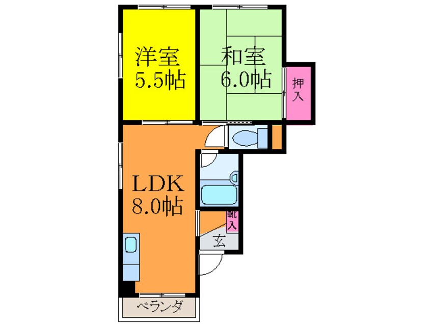 間取図 光栄ハイツ香露園