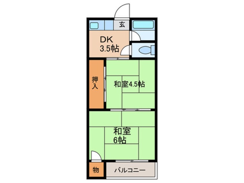 間取図 池島町住宅Ｂ棟（502）