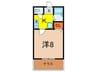 聚楽荘Ａ棟 1Kの間取り