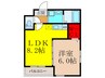 フジパレス吉田EAST 1LDKの間取り