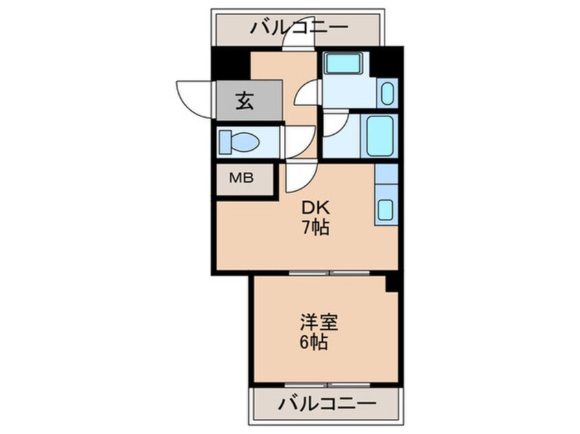 間取図 リビエール増井