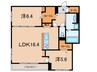 カリーノディモーラ 2LDKの間取り