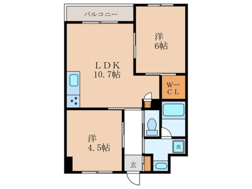 間取図 カ－サフィオ－レ桂