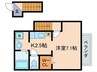 クロ－バ－ヒルズ 1Kの間取り