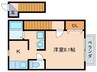 クロ－バ－ヒルズ 1Kの間取り