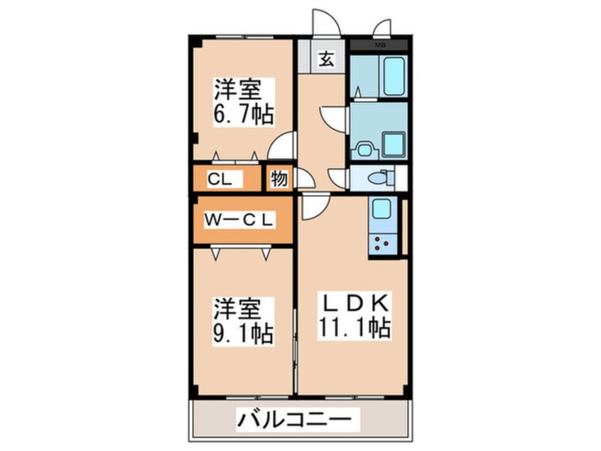 間取図 ヴェルドミ－ル