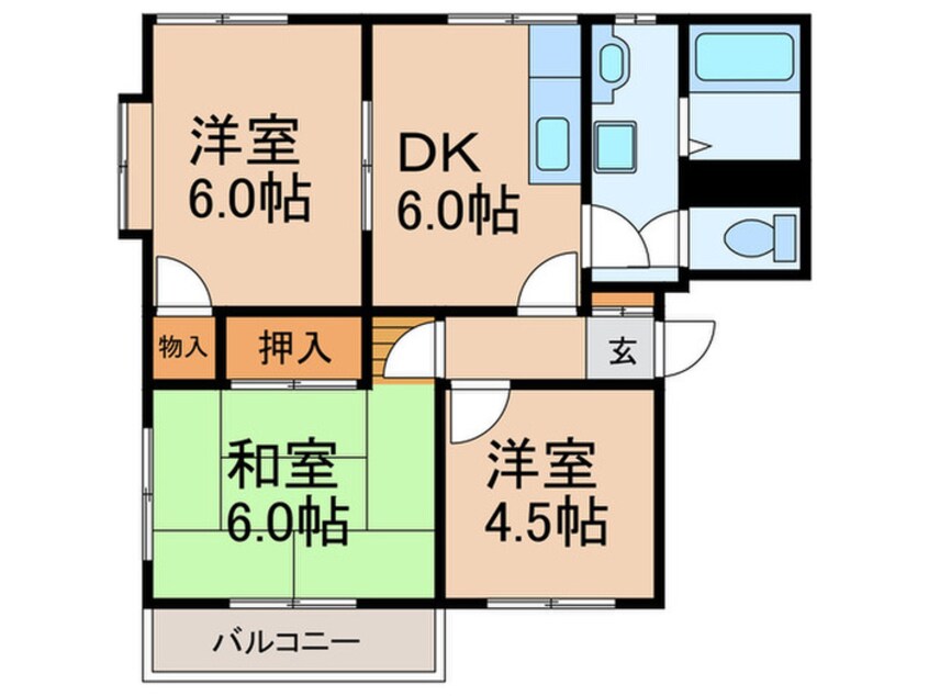 間取図 ドミ－ル北舞子