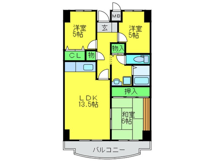 間取り図 プレスト・コ－ト壱番館