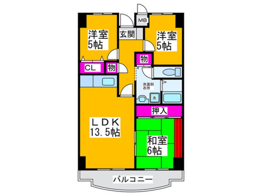 間取図 プレスト・コ－ト壱番館