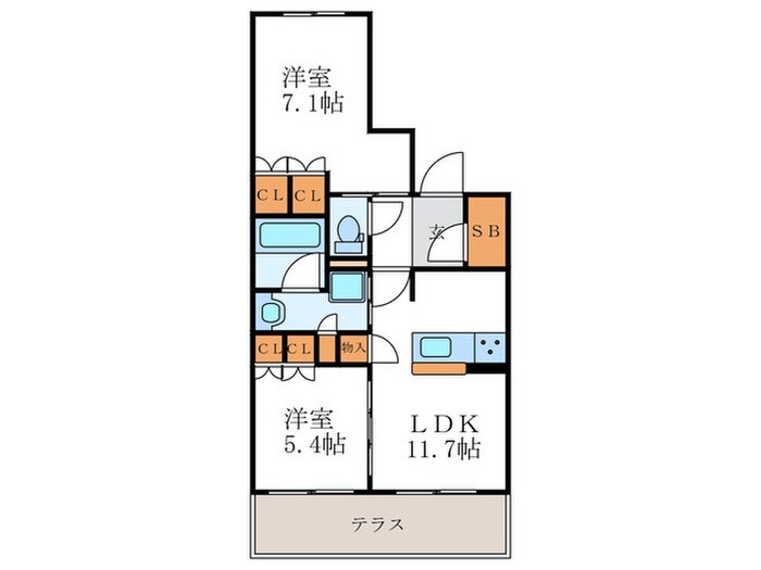 間取り図 シャリエ京都円町（105）