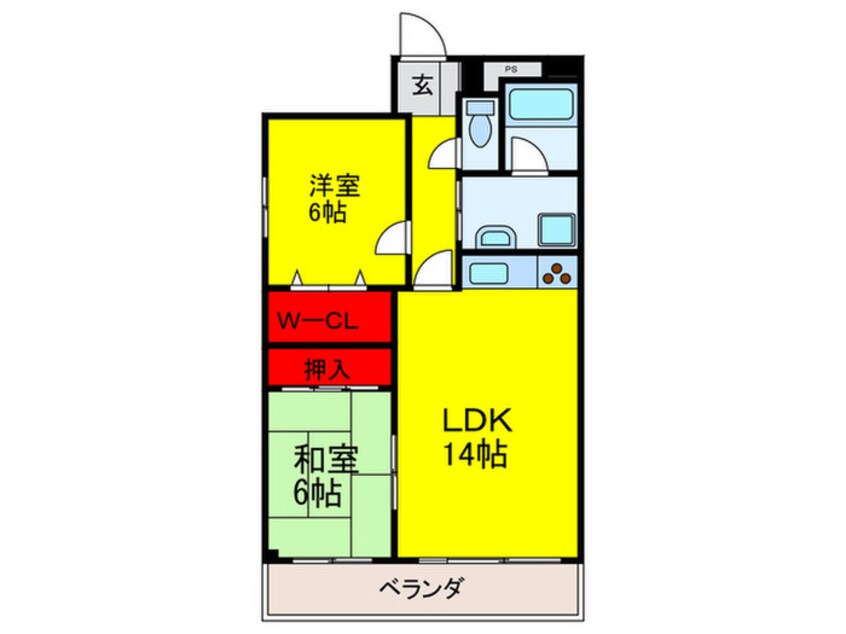 間取図 フェアリ－平野