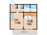 サニーパレス清水ヶ丘 1DKの間取り