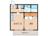 サニーパレス清水ヶ丘 1DKの間取り