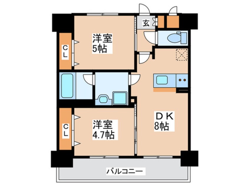 間取図 ｴｽﾃﾑﾌﾟﾗｻﾞ難波WESTⅡﾌﾟﾚﾃﾞｨｱ906