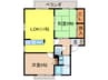 翠ハイツＣ 2LDKの間取り