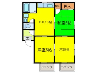 間取図 藤原ハイツⅡ棟