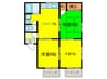 藤原ハイツⅡ棟 3DKの間取り