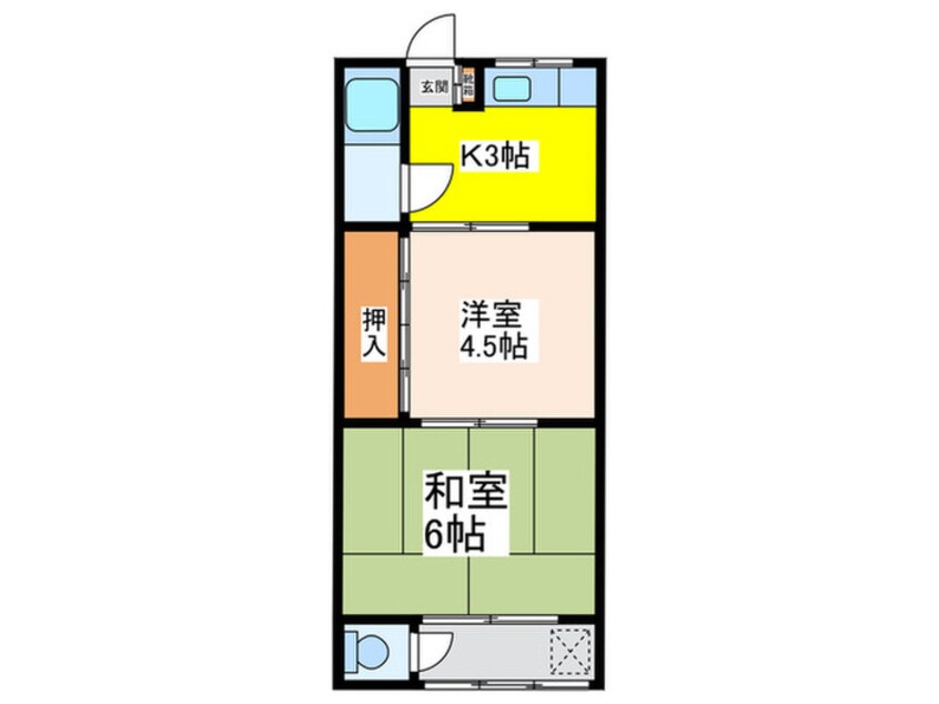 間取図 岩本マンション